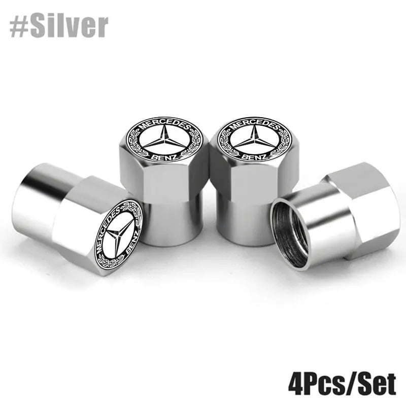 Mercedes Benz dust caps silver