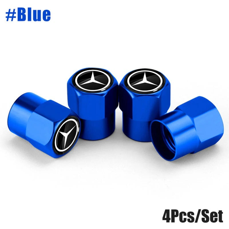 Mercedes dust caps blue