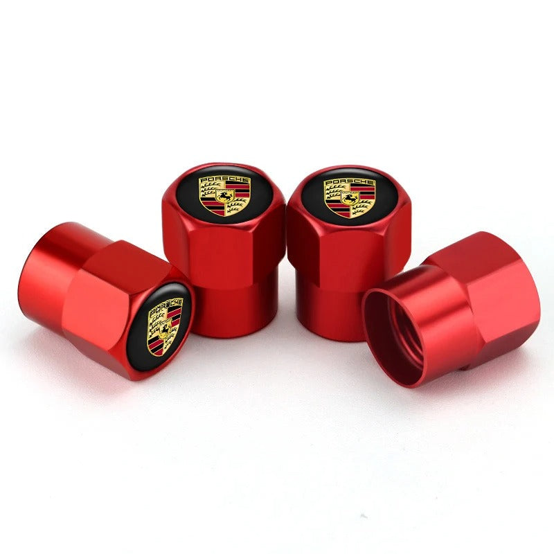 Porsche Dust Caps red