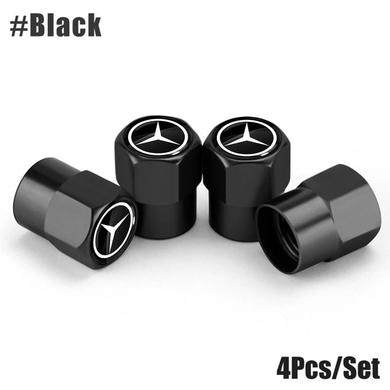 mercedes dust caps black