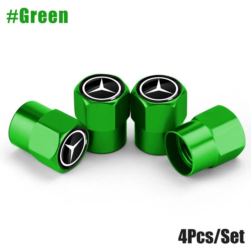mercedes dust caps green