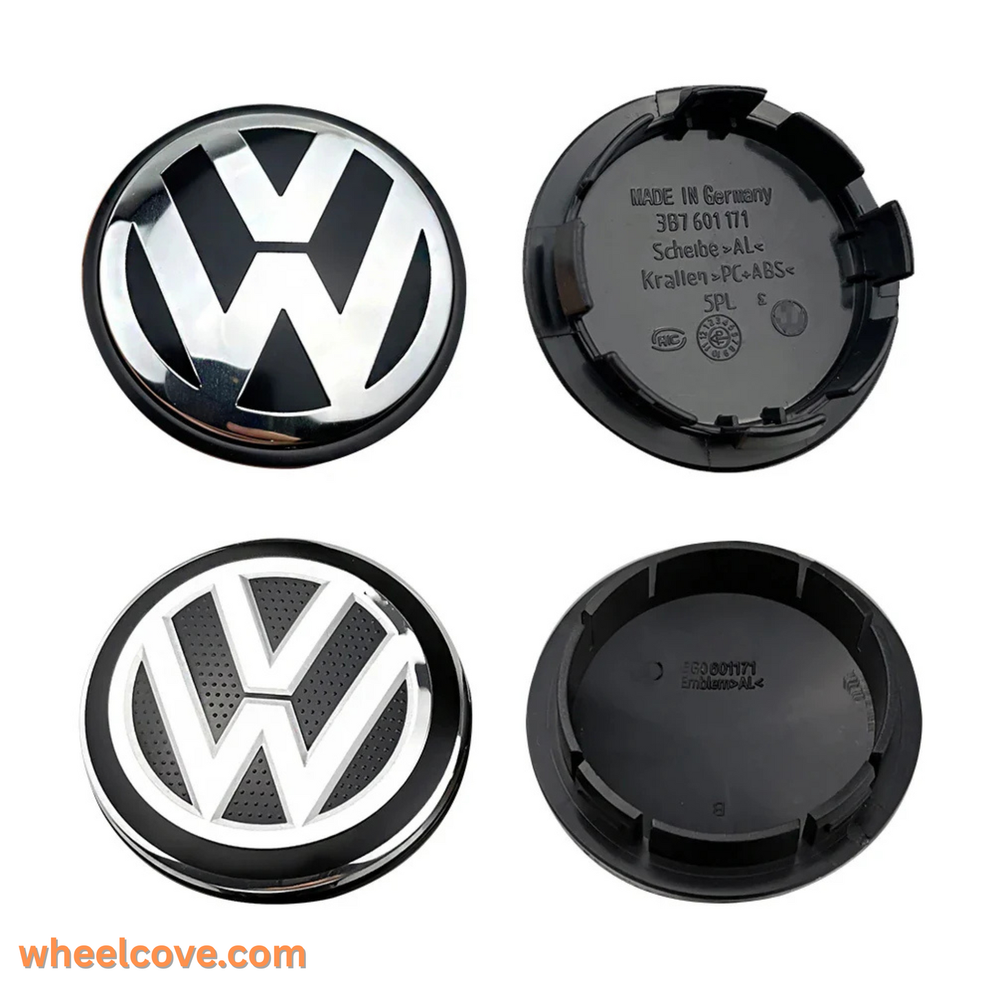 Volkswagen Rim Caps 56mm Silver