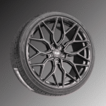 Illustration showing 5x114.3 lug pattern on a car wheel for US sedans and SUVs